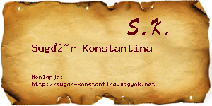 Sugár Konstantina névjegykártya